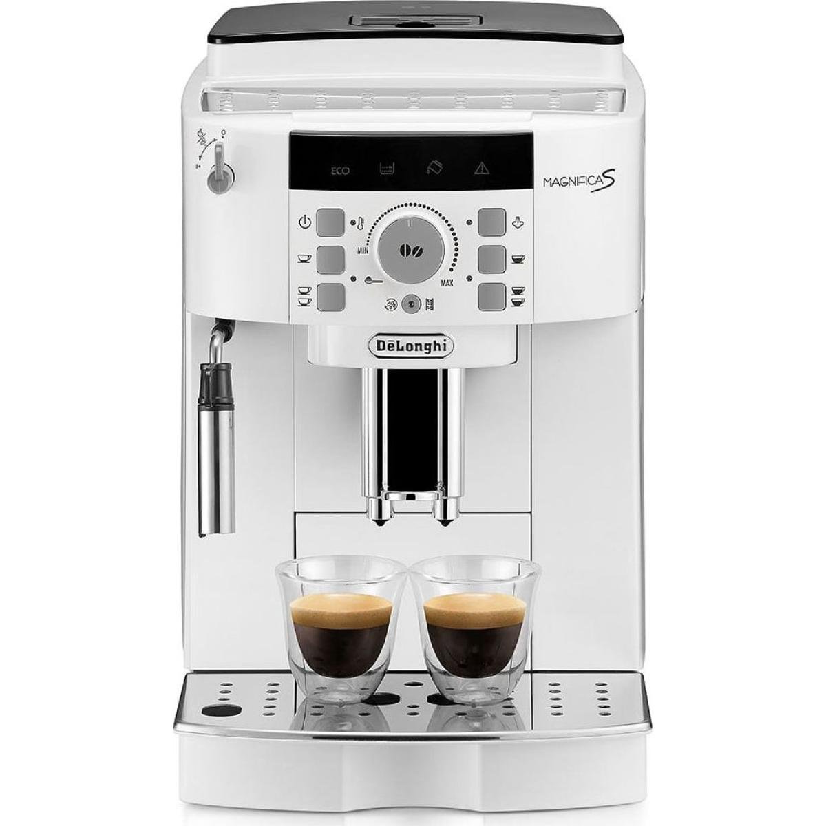 De’Longhi Magnifica S ECAM22 Automatic Coffee Machine with Milk Frother, 2 Hot Coffee Drinks Recipes