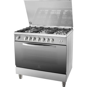 Indesit 90*60 cm 5 Gas Burners Cooker Range w/ 112 Liters Gas Oven | I95T1CXEX