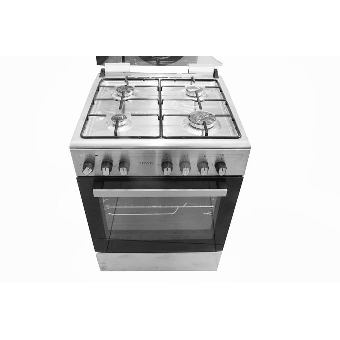 Titan 60*60cm Freestanding 4 Gas Cooker w/ Electric Oven, TN-FC6400XBS