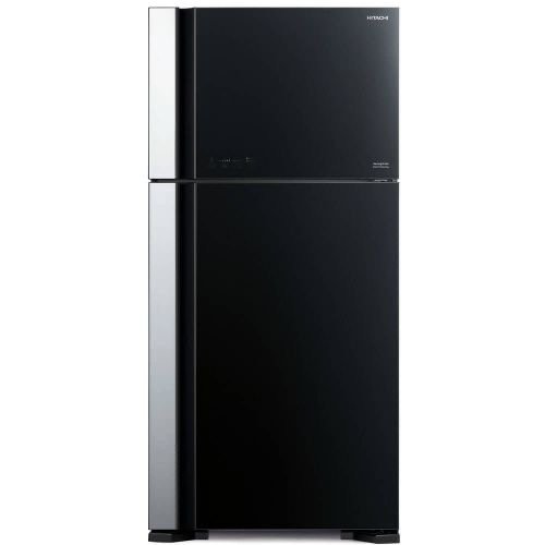 Hitachi 600Ltrs 2-Door Top Freezer Fridge w/ Inverter Compressor (Brilliant Black) | RV800PUN7BBK