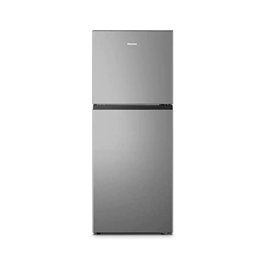 Hisense 266 Ltrs 2-Door Top Freezer Refrigerator, Frost Free, Silver, A+, RT266N4DGN