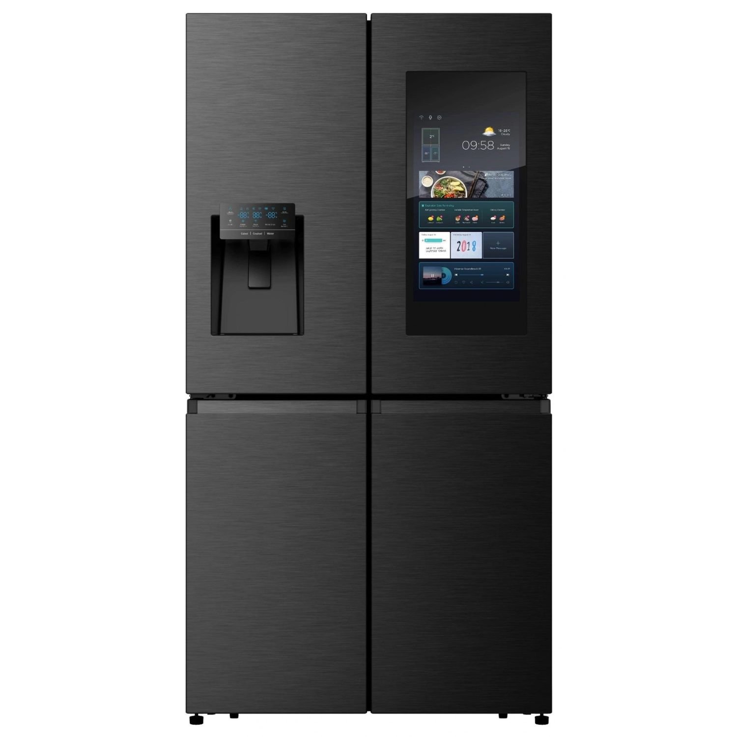 Hisense 680 Litre Smart Refrigerator, Multi Door Smart Fridge w/ Touch Screen, Water Dispenser and Ice Maker,