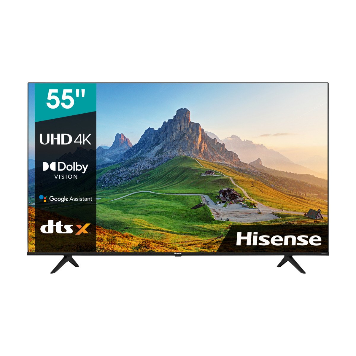 Hisense 55 inch Series A6 4K UHD Smart TV, 55A6; Built-in Wi-Fi, HDR, Dolby Atmos, VIDAA, Bluetooth, Free-to-Air Decoder