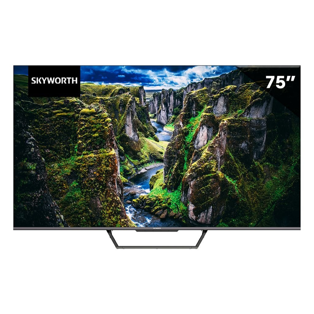 Skyworth QLED 75-inch 4K UHD Smart Android TV, 75SUE9500; Google TV w/ Built-in Chromecast, HDR, Bluetooth, HDMI, USB,